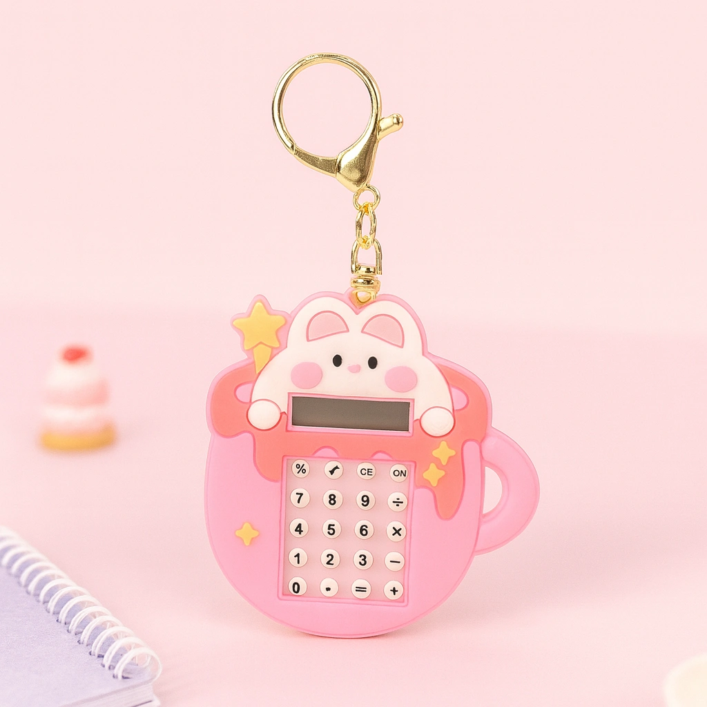 Bunny Mug Calculator Keychain